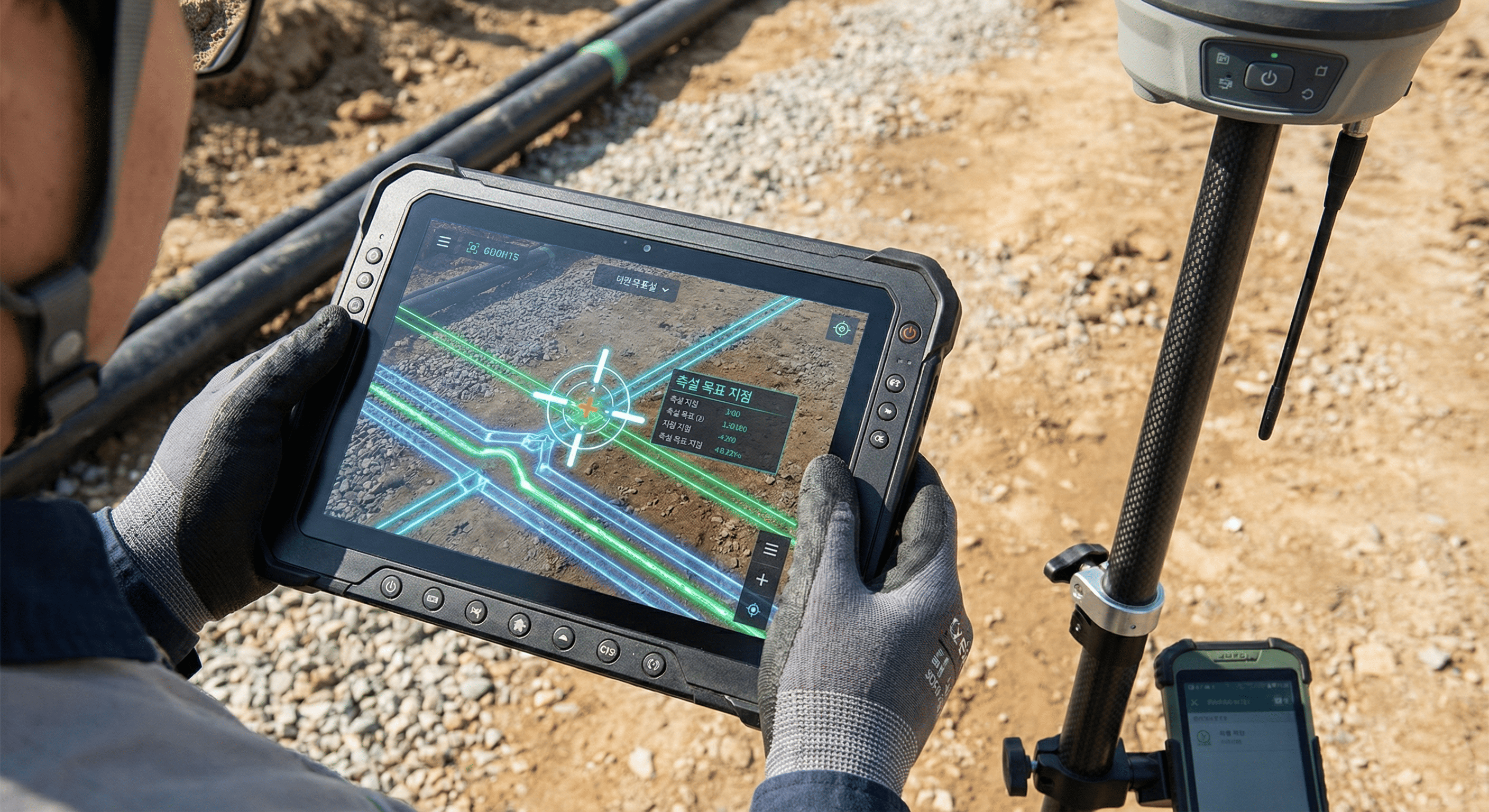 대성에너지 GPS 측량 탑재